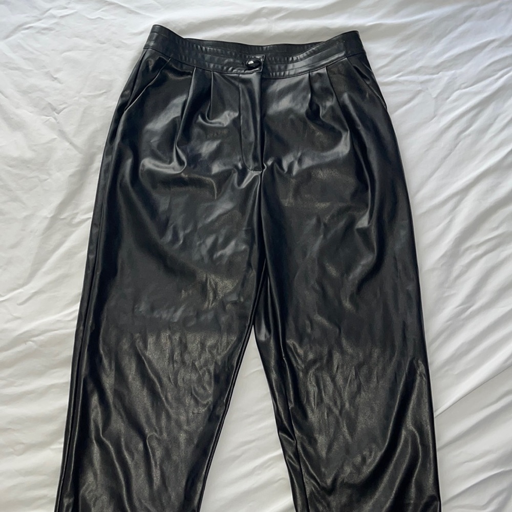 Princess Polly straight leg leather pants